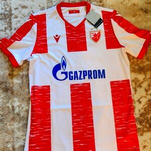 CRVENA ZVEZDA / RED STAR  official MACRON football shirt AWAY,  Size L,SOCCER